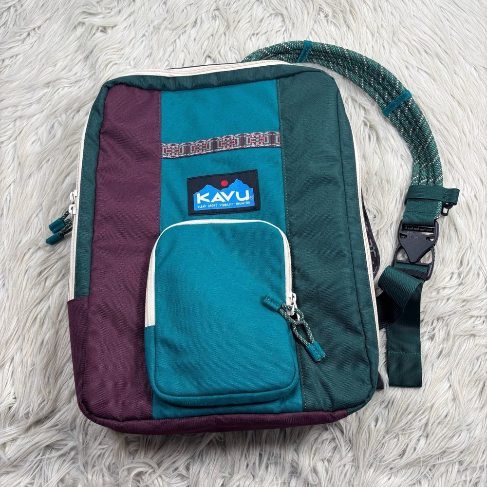 KAVU Rope Messenger Crossbody Bag Hemlock Grove Green Gorpcore Hiking